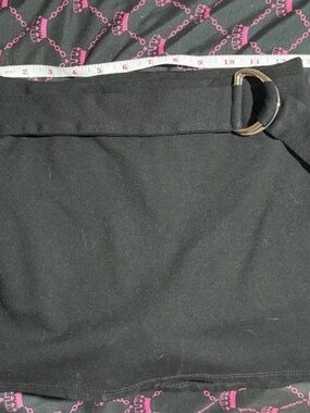 Black Mini Skirt with D-Ring Belt